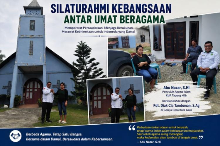 Rajut Harmoni di Tapung Hilir, Kemenag Kampar Apresiasi Silaturahmi Lintas Agama