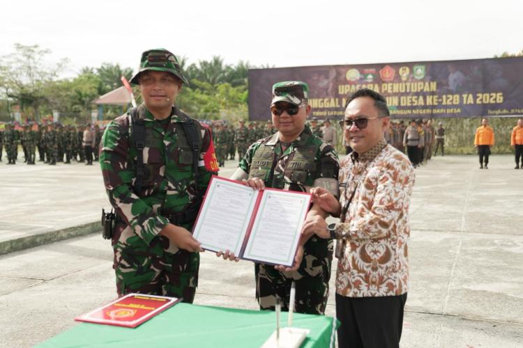Program TMMD Ke-128 Tuntas 100 Persen, Pemkab Bengkalis Apresiasi Dedikasi TNI