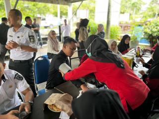 Diskominfotik Bengkalis Peduli Kesehatan Pegawai Lewat Program CKG