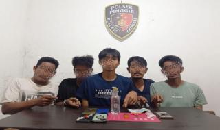 Polsek Pinggir Ungkap Kasus Narkotika di Talang Mandi, Lima Pelaku Diamankan