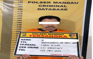 Diduga Aniaya Istri, Pria Diamankan Polsek Mandau dan Dinyatakan Positif Tes Urine