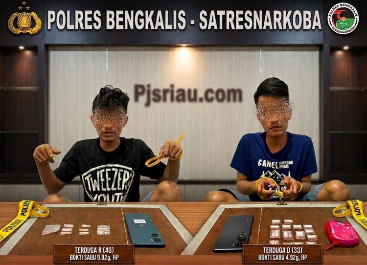 Laporan Warga Bongkar Dua Kasus Sabu, Satresnarkoba Bengkalis Ringkus Dua Pengedar